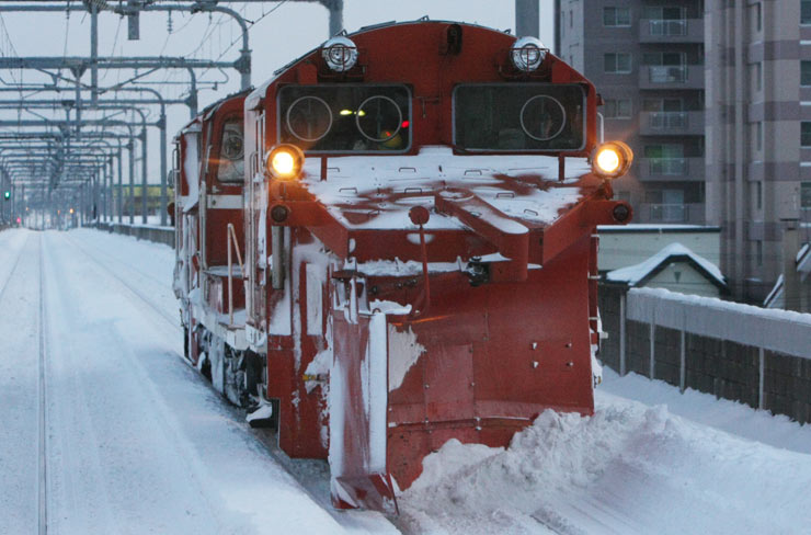 宗谷本線旭川四条－新旭川　除雪ラッセル車