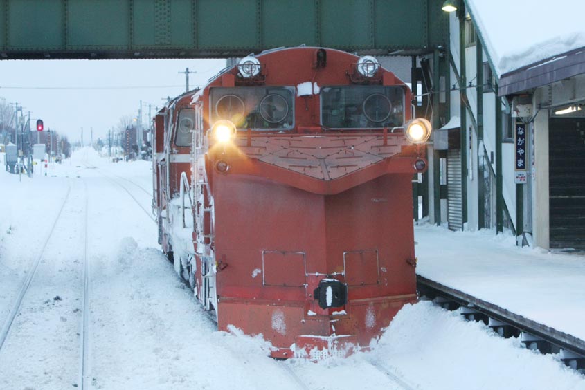 宗谷本線永山駅　除雪ラッセル車