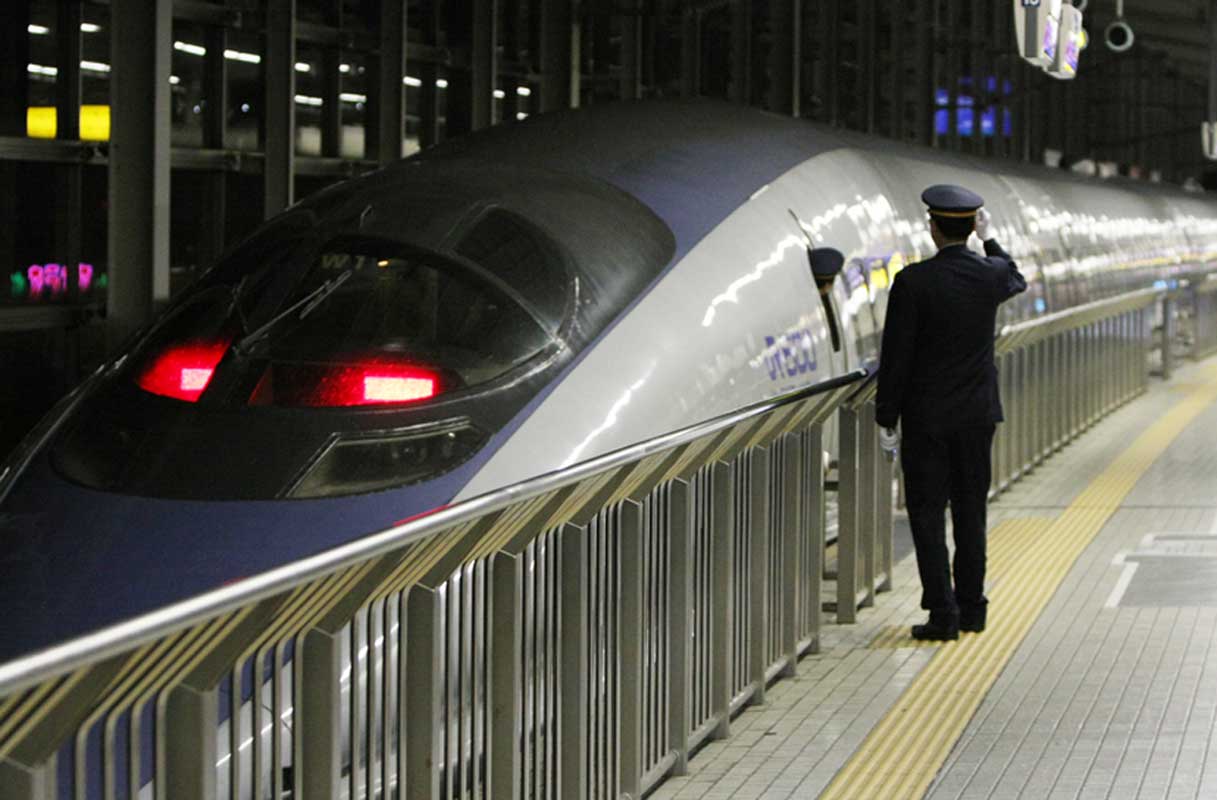 東海道新幹線京都駅 500系「のぞみ」