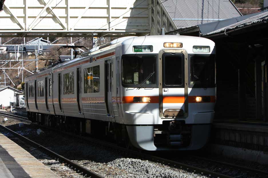 中央本線薮原駅 313系普通列車