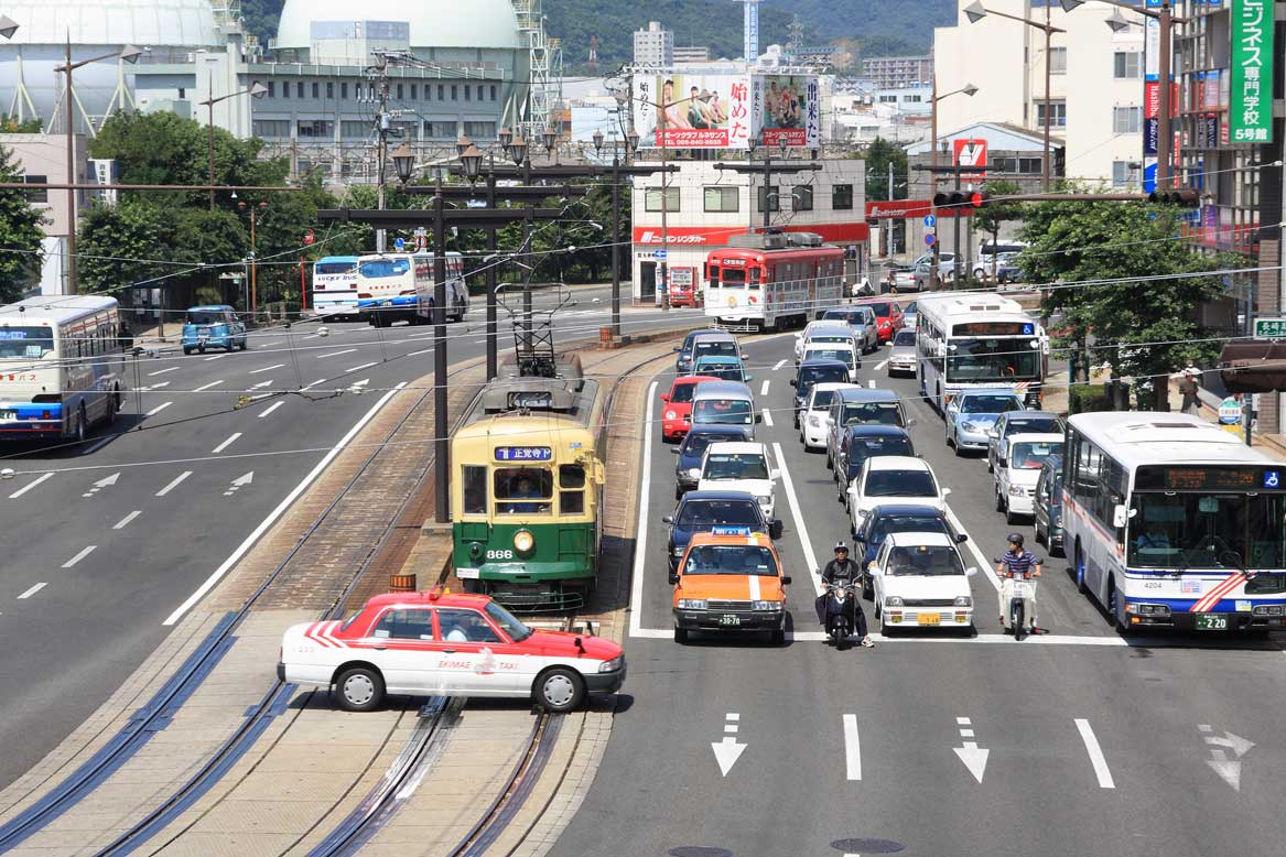 長崎市内の路面電車