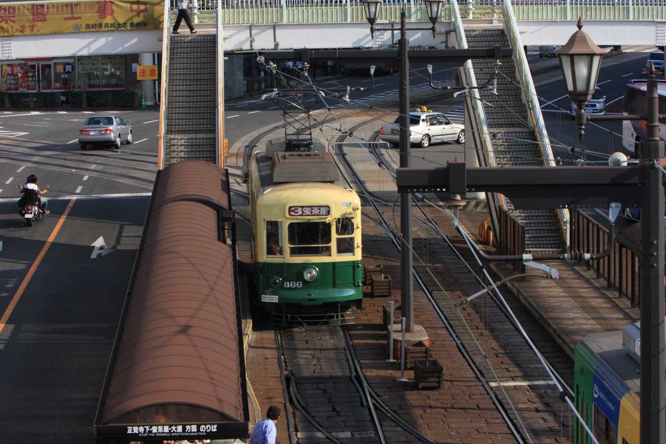 長崎市内の路面電車