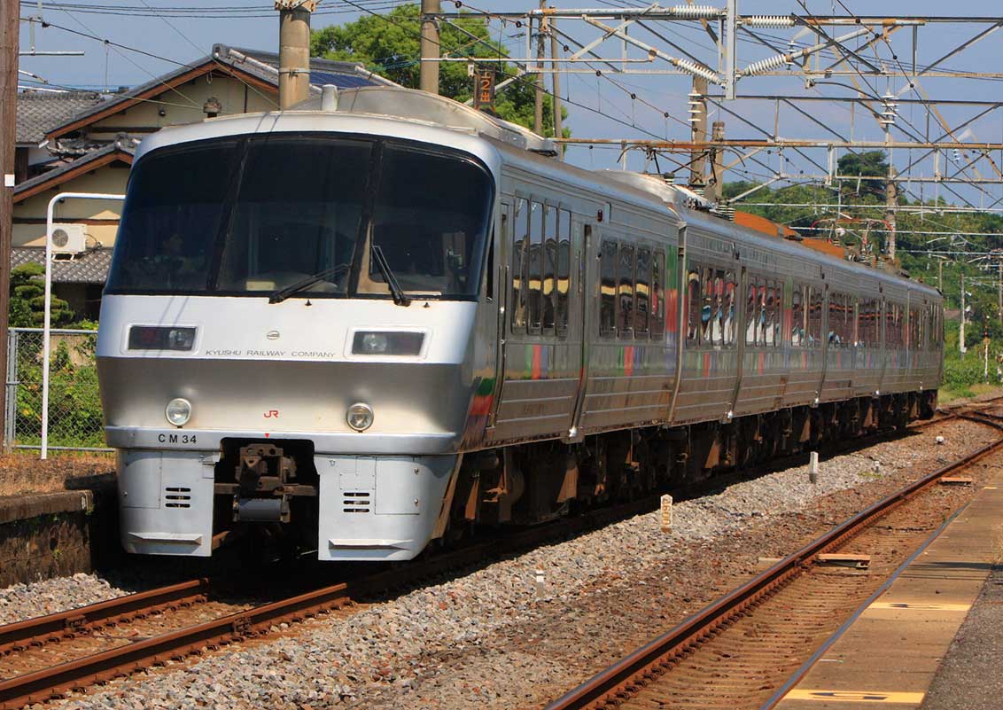 長崎本線多良駅通過　783系特急ハイパーサルン「かもめ」