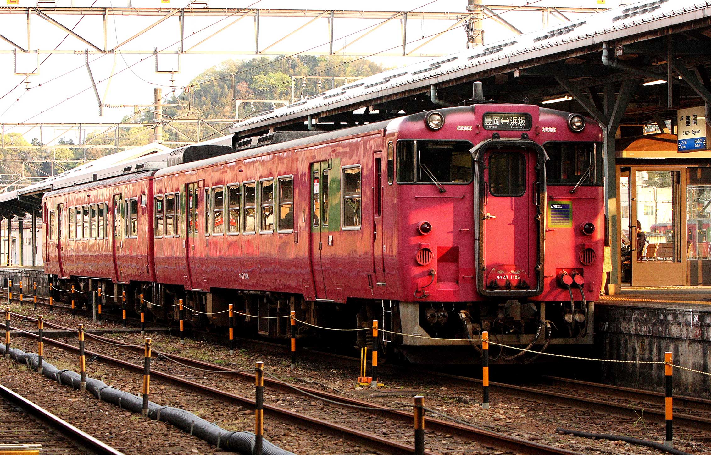 山陰本線豊岡駅　キハ47系普通列車