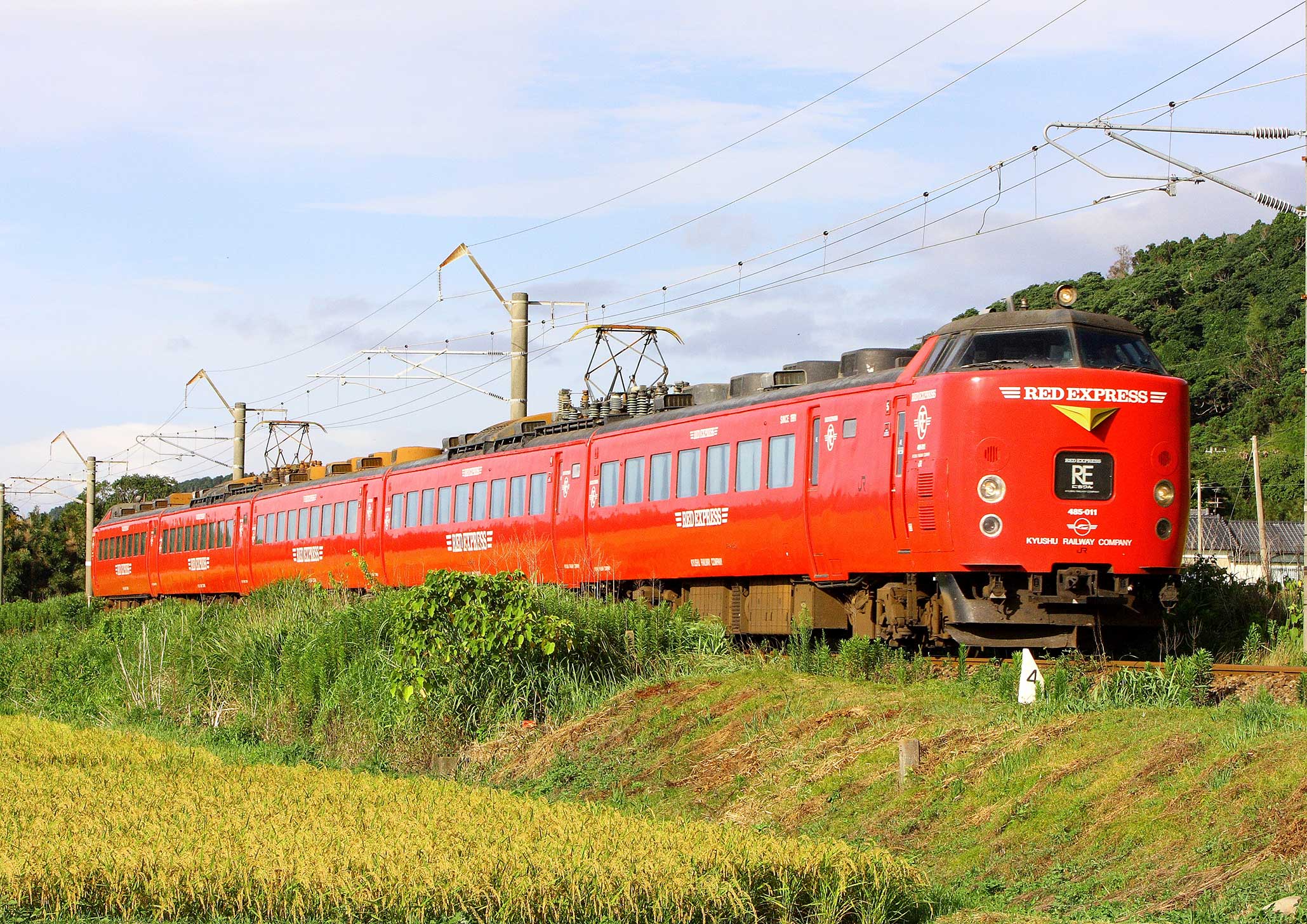 日豊本線高鍋－日向新富　485系レッドエクスプレス特急「にちりん」