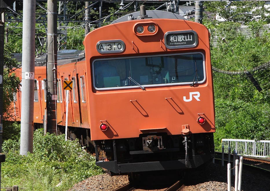 阪和線紀伊-山中渓 103系普通列車(オレンジ)