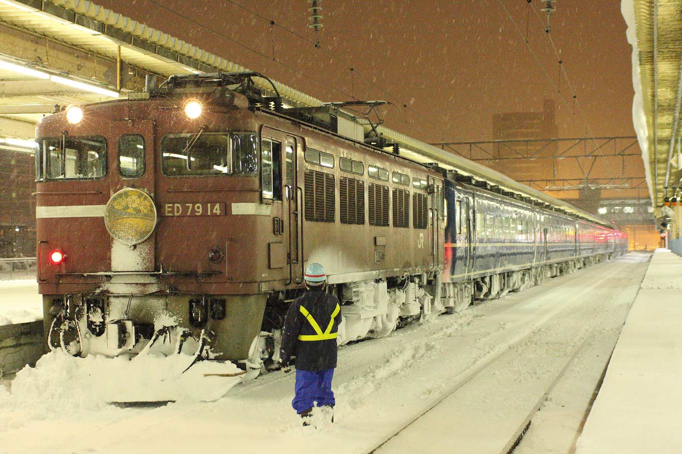 青森駅　ED79牽引 夜行急行「はまなす」