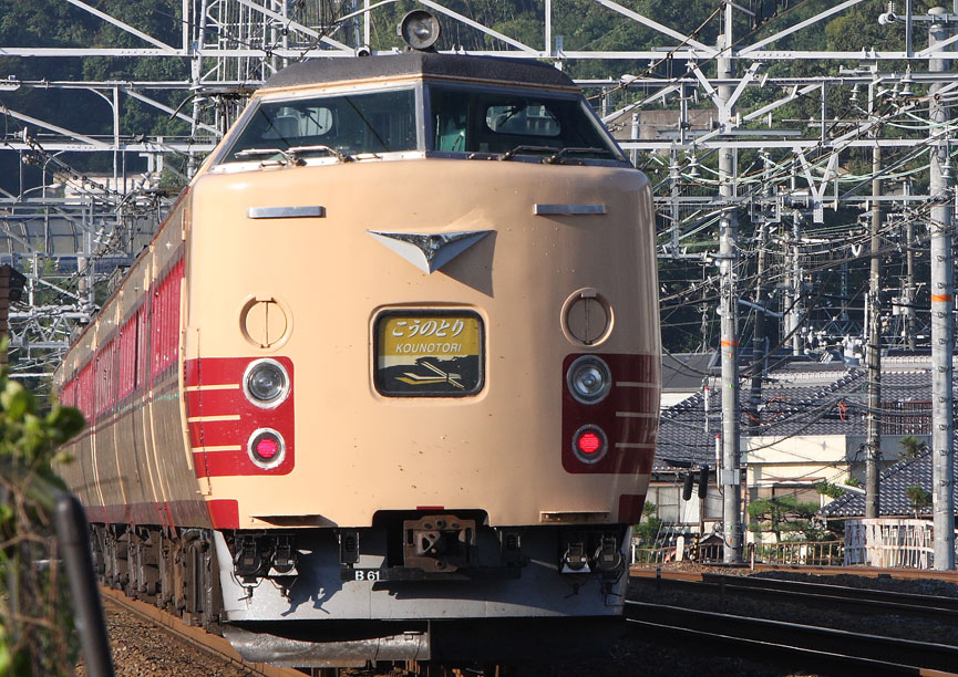 東海道本線長岡京－山崎　183系特急「こうのとり」（回送）