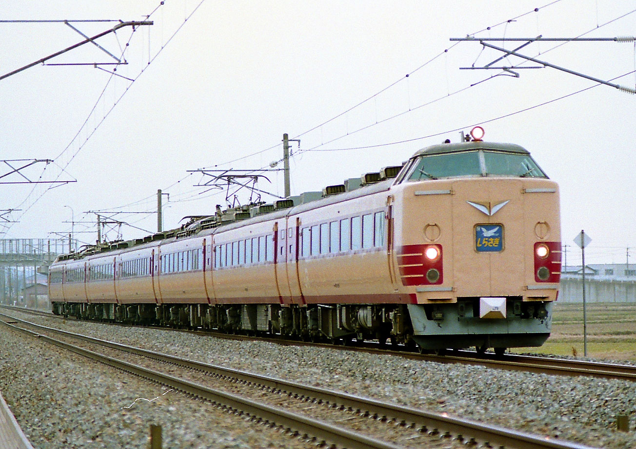 北陸本線加賀温泉－動橋　485系特急「しらさぎ」